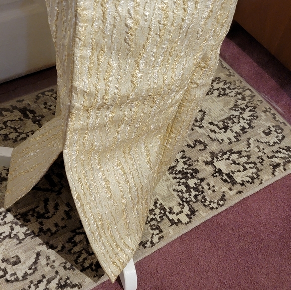 Pacific Classics Cream Gold Shimmer Long Skirt Set Sleeveless Top Size 10 - Picture 5 of 6